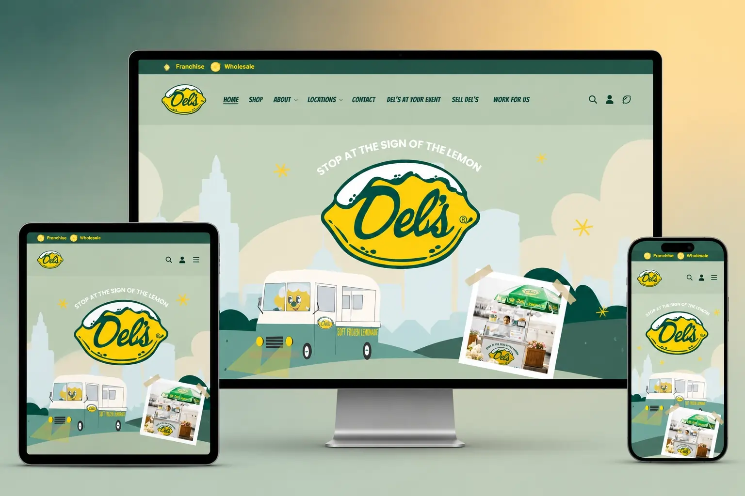 Dels Lemonade responsive view