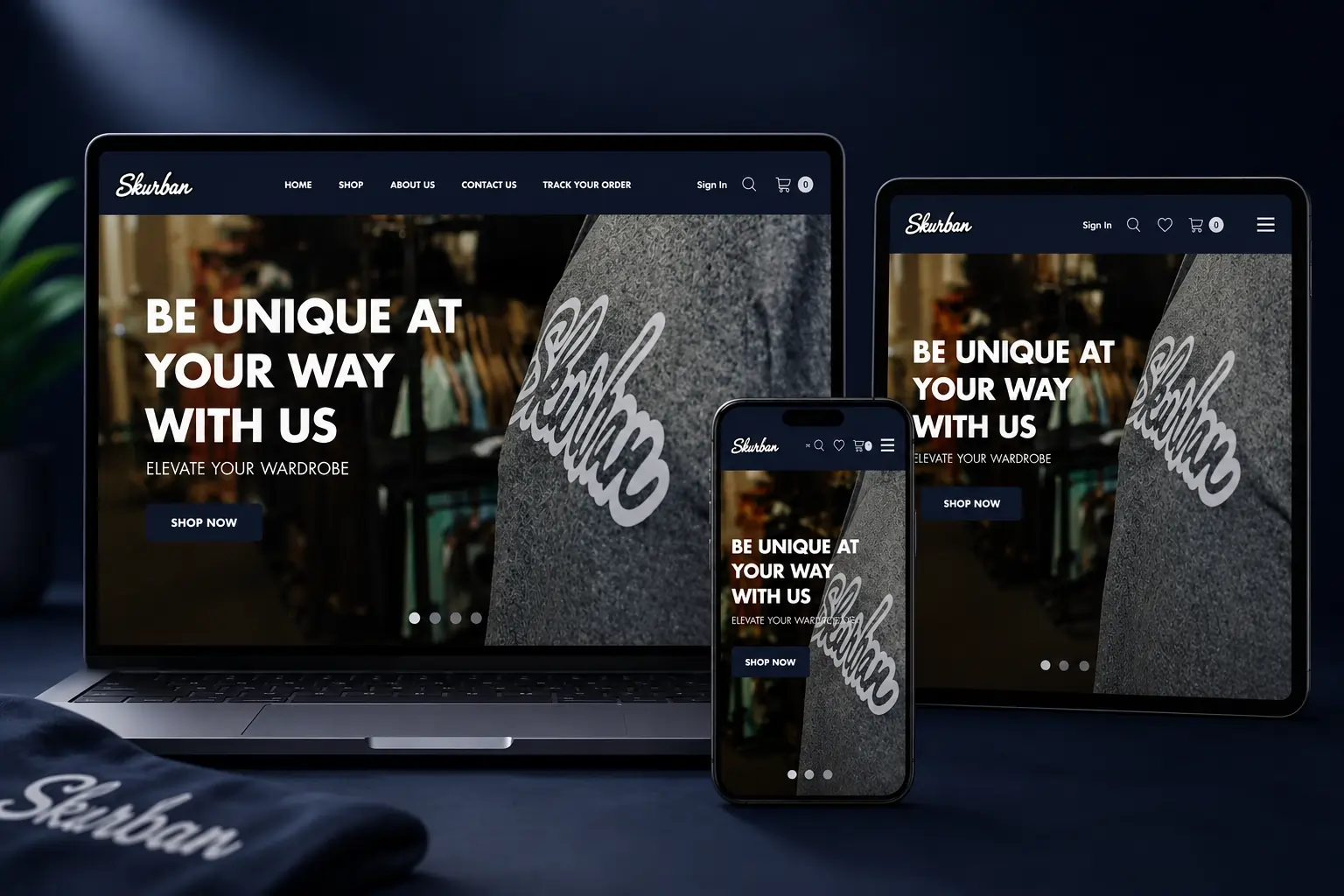 Skurban Wear responsive view