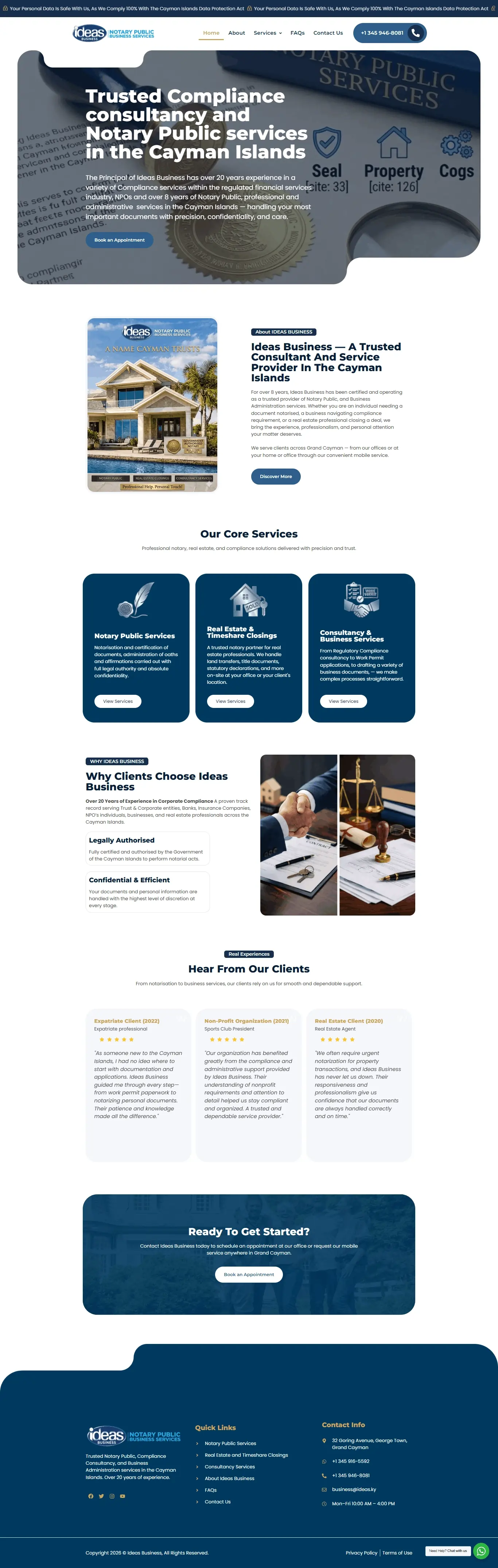 Ideas Business — WordPress Elementor website project