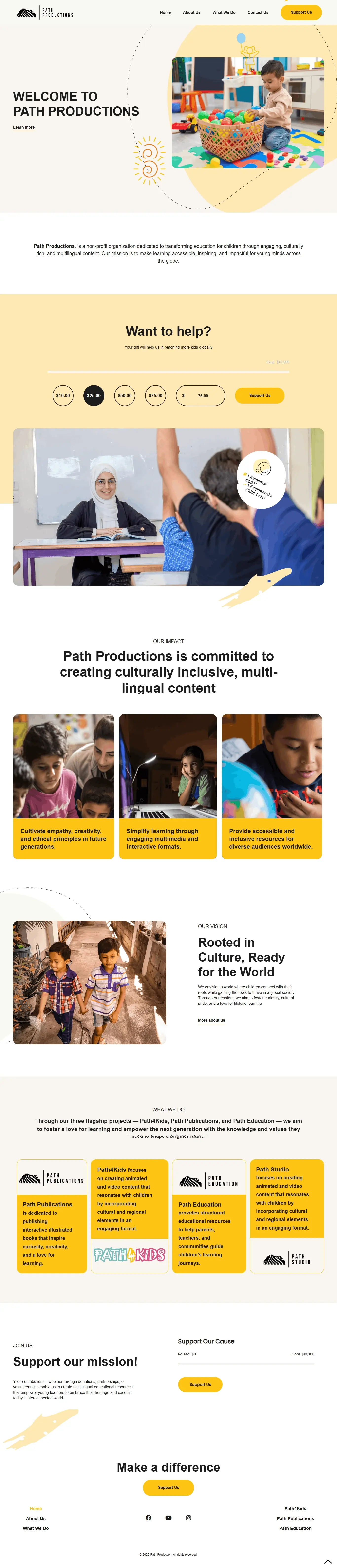 Path Production — WordPress Elementor website project