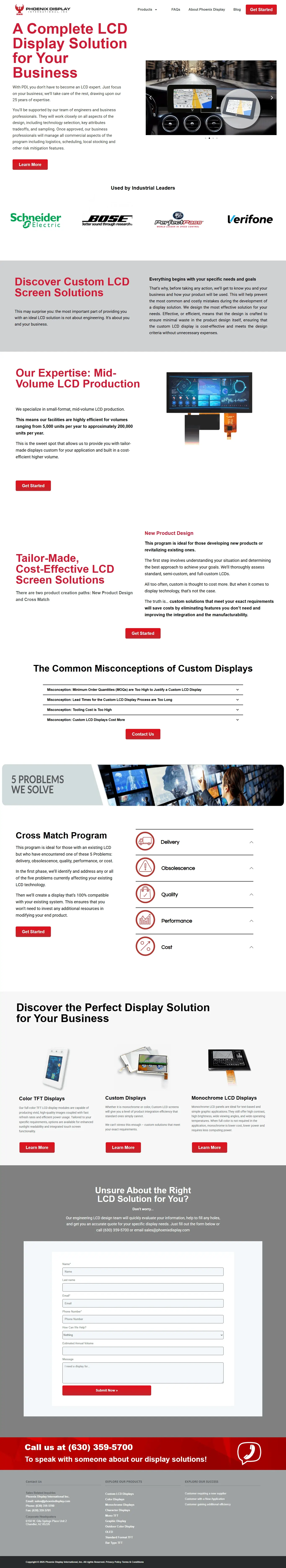 Phoenix Display — WordPress Elementor website project