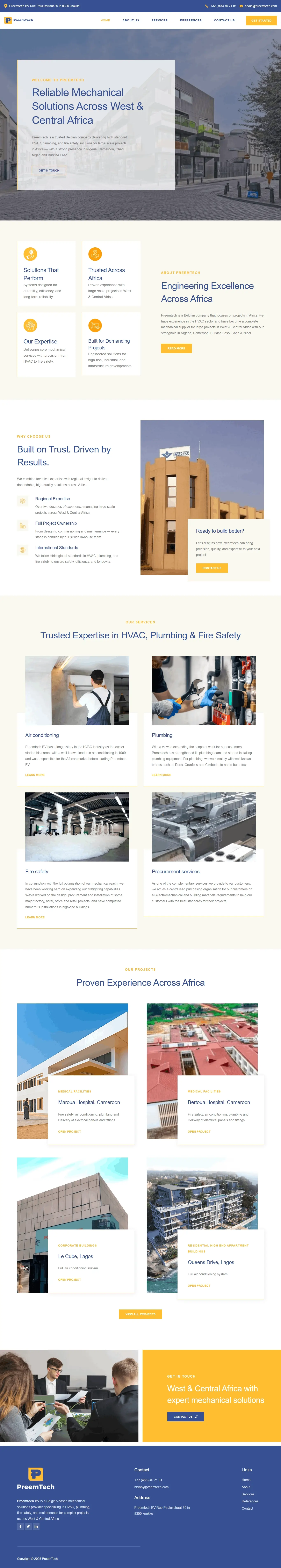 Preemtech — WordPress Elementor website project