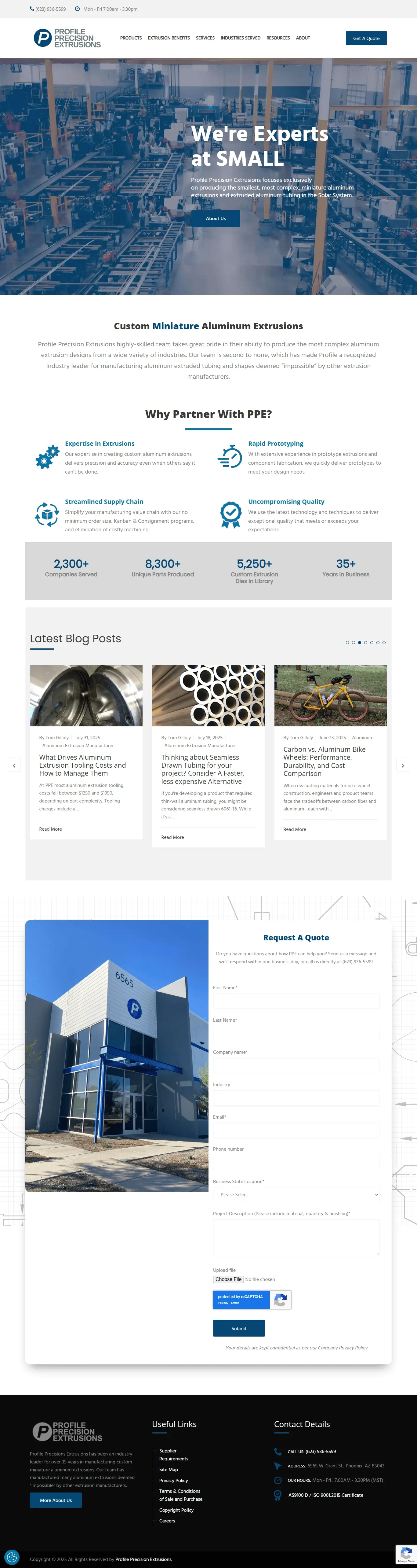 Profile Precision — WordPress WPBakery website project