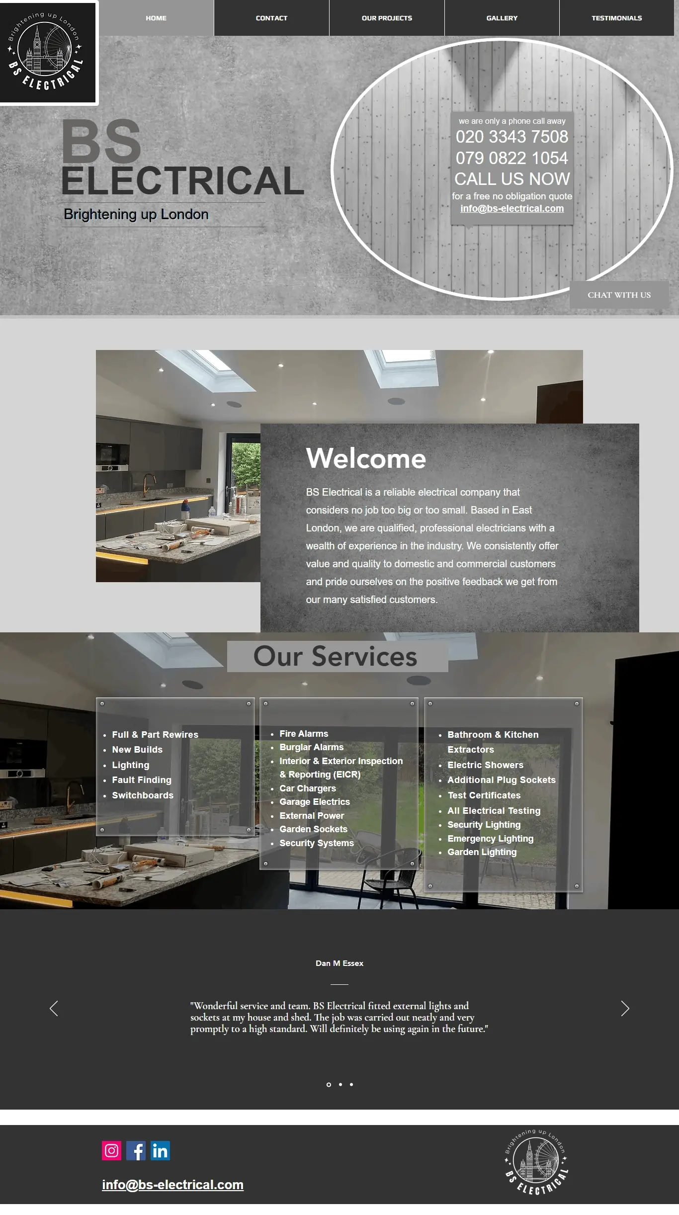 BS Electrical — Wix website project